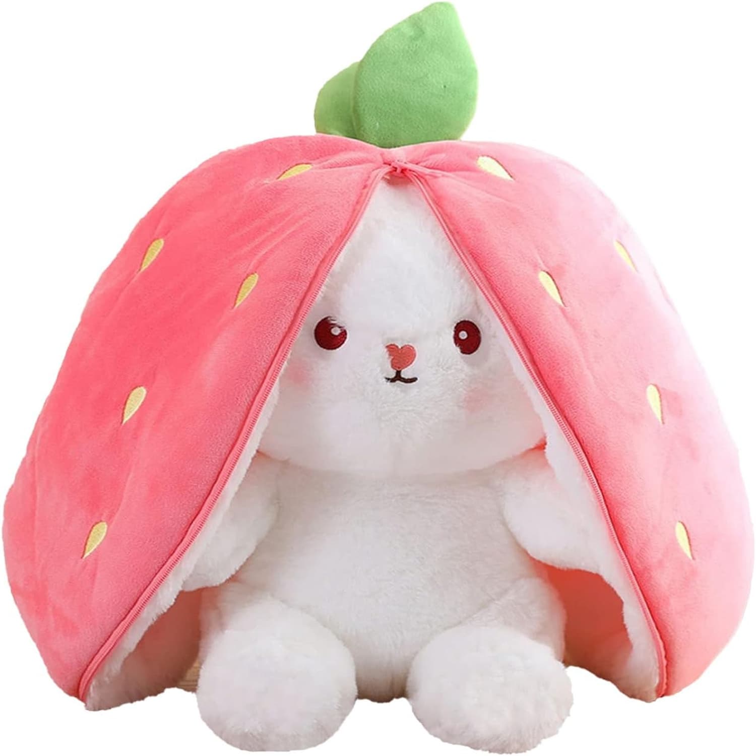 Pink Strawberry Bunny Plush Toy, Cuddly Fabric Bunny With A Cute Design, Soft Cuddly Toy As A Gift For Children And Adults—Party Accessory Set