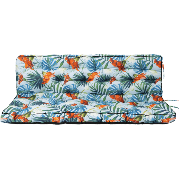 Outdoor Swing Cushions 55Inch,Waterproof 4in Thick Porch Swing Cushion Replacement With Backrest And Ties,Comfortable2-3Seat Pation Swing Pad For Backyard,Garden,Lawn,Outdoor Furniture Qingxin Summer
