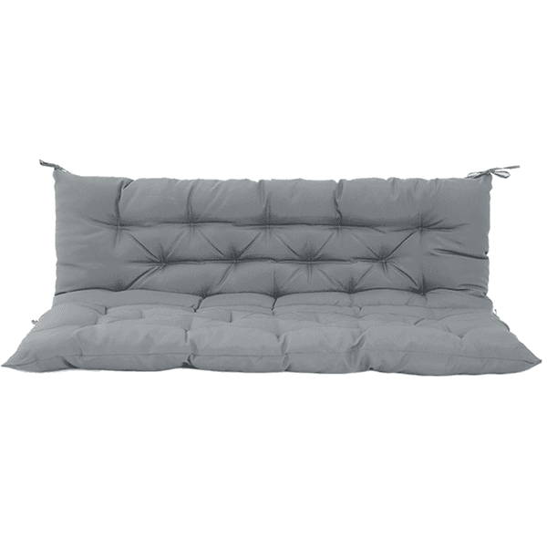 Outdoor Swing Cushions 60 Inch, Waterproof 4inch Thick Porch Swing Cushion Replacement With Backrest And Ties, Comfortable 2-3 Seat Pation Swing Pad For Backyard, Garden, Lawn, Outdoor Furniture