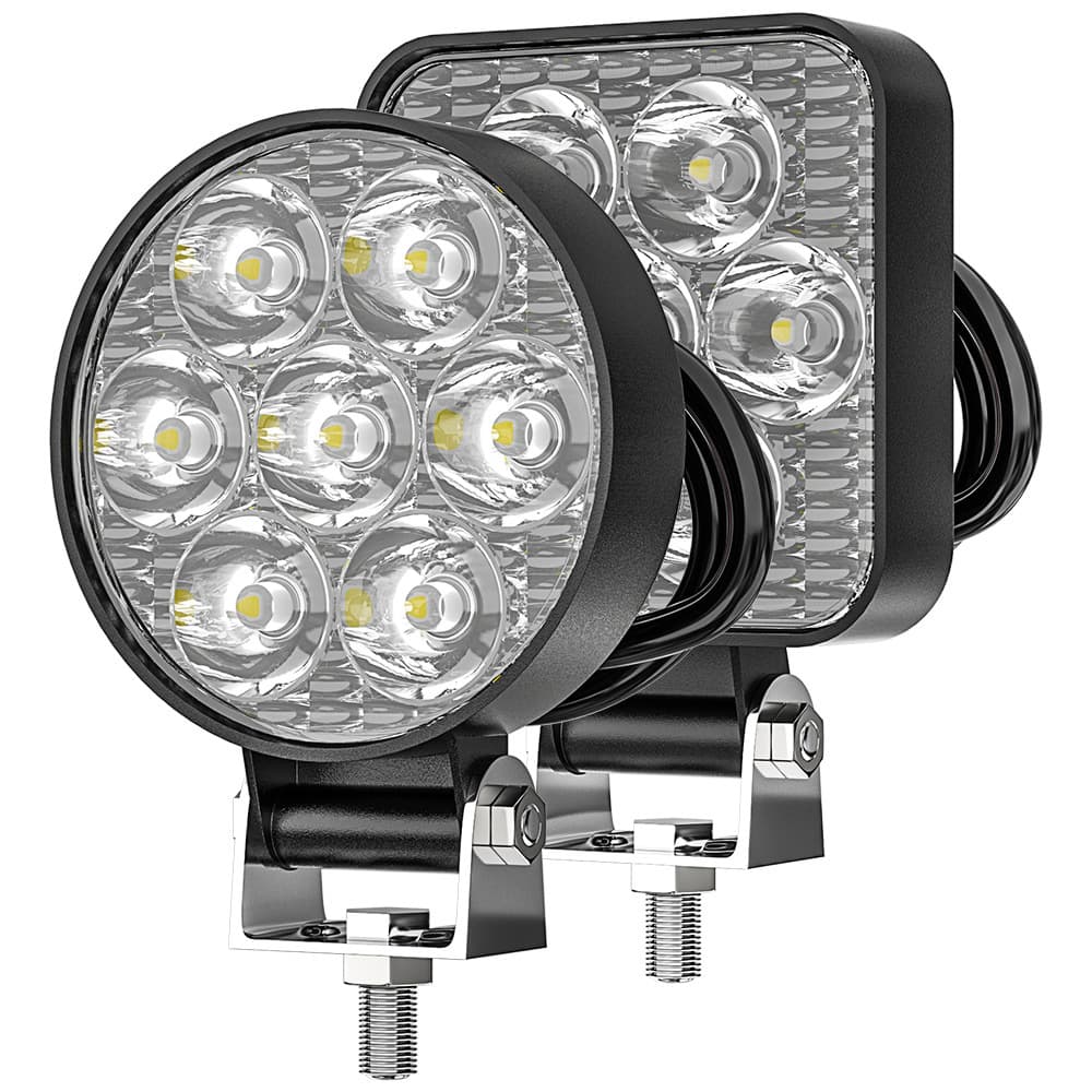 Automotive LED Work Light, 2.5-inch Round Square Forklift Light, Spotlight Engineering, Agricultural Machinery Auxiliary Lighting