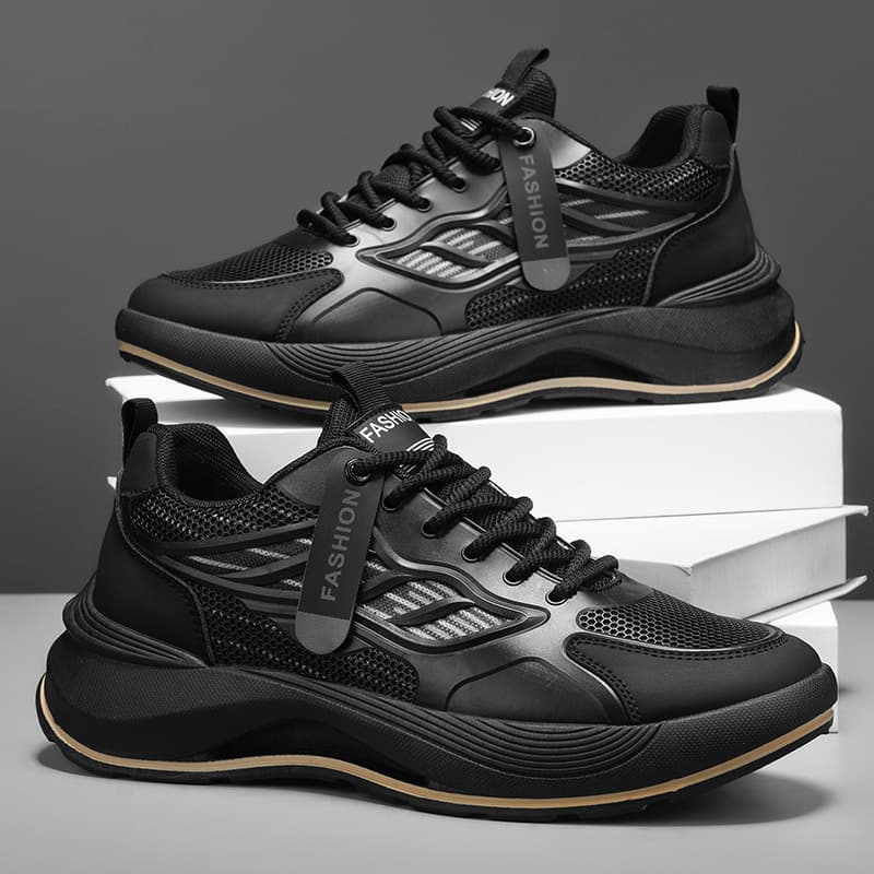 2026 Spring Trendy Brand Men's Shoes, Versatile Casual Ultra-Light Running Sneakers, Shock Absorbing Height Boost White Dad Shoes For Students