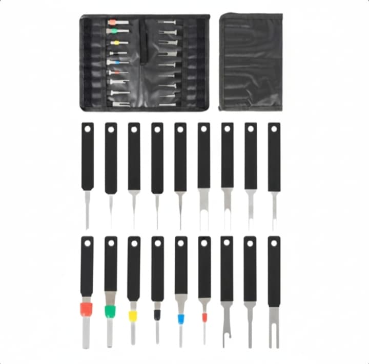 18Pcs Heavy Duty Thick Car Terminal Removal Kit Wire Connector Pin Release Tool
