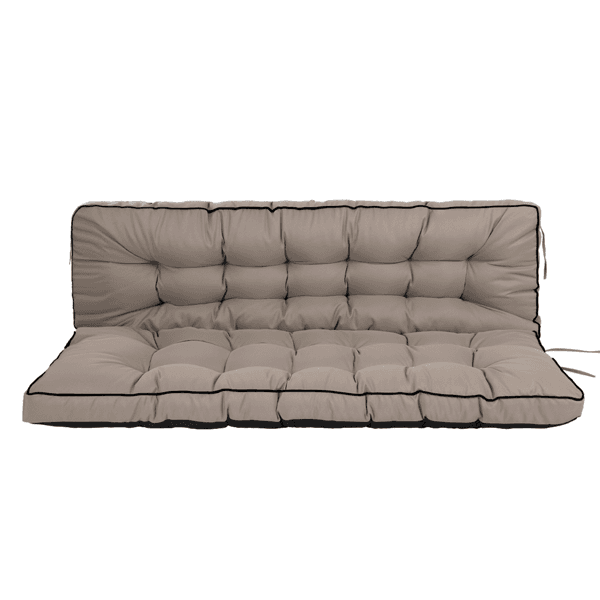 Outdoor Swing Cushions 55 Inch,Waterproof 4in  Thick Porch Swing Cushion Replacement With Backrest And Ties,Comfortable 2-3 Seat Pation Swing Pad For Backyard,Garden,Lawn,Outdoor Furniture