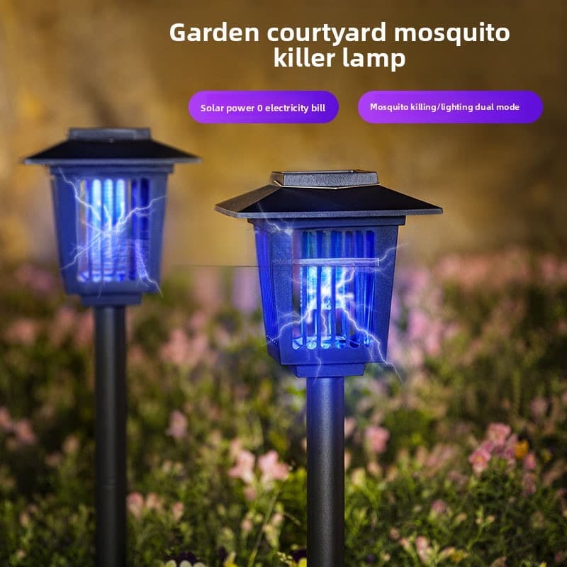 Plug-in Solar Mosquito Killer Lamp, Outdoor LED Electric Shock Type, For Household, Farm, Outdoor Mosquito Repelling & Trapping, Insect Killing Courtyard Light