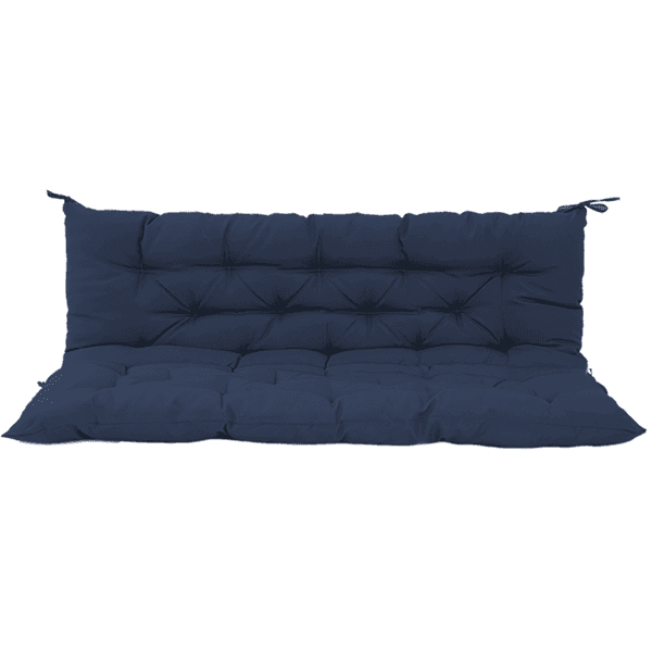 Outdoor Swing Cushions 60 Inch,Waterproof 4in  Thick Porch Swing Cushion Replacement With Backrest And Ties,Comfortable 2-3 Seat Pation Swing Pad For Backyard,Garden,Lawn,Outdoor Furniture Dark Blue