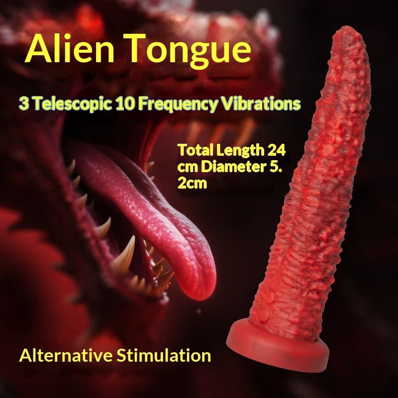 Wireless Remote-Controlled Telescopic Vibrating Anatomical Dildo Toy
