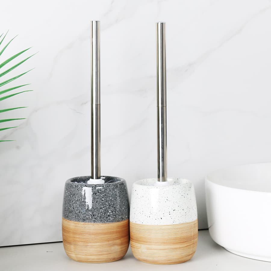 Long-handled Ceramic Toilet Brush Holder