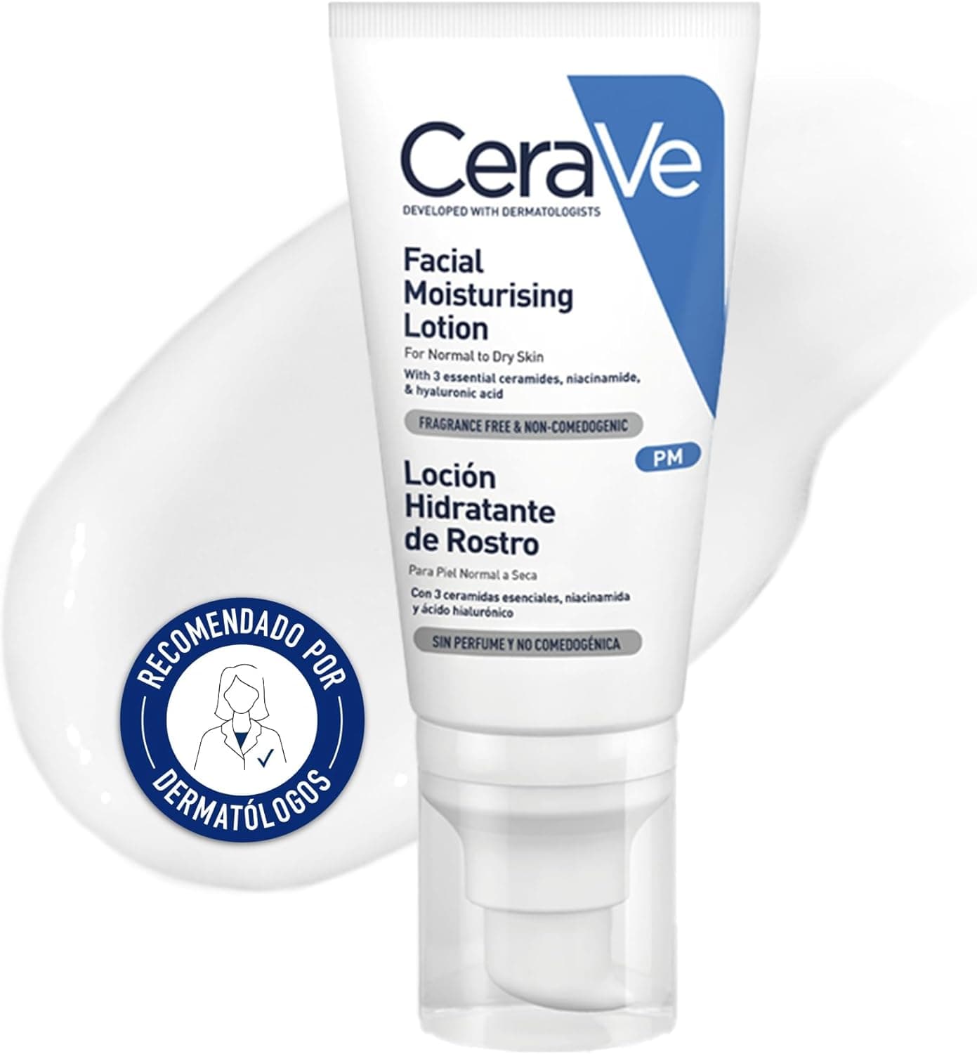 CeraVe PM Lozione Viso Idratante Ceramidi Acido Ialuronico