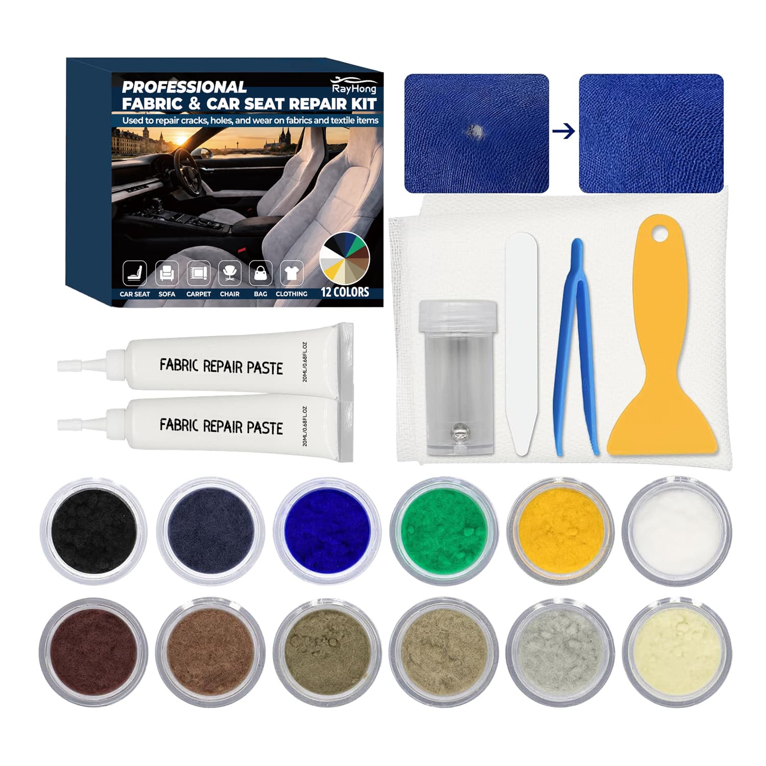 Professional Fabric & Car Seat Repair Kit