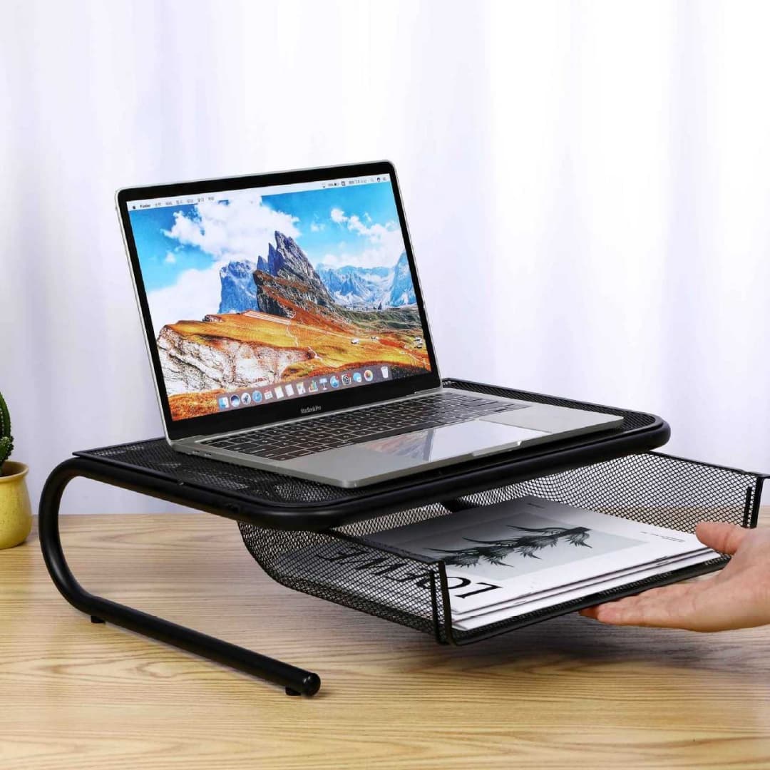 Monitor Riser Metal Mesh Stand