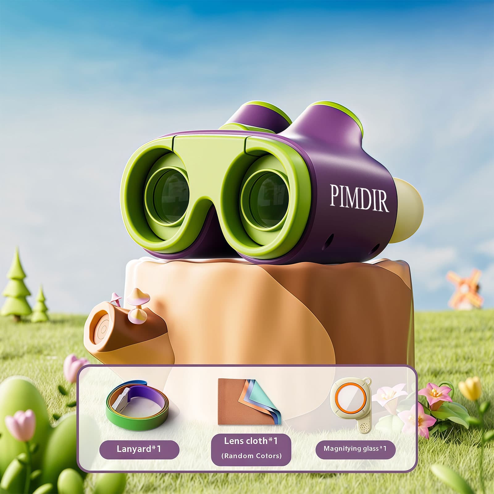 PIMDIR Telescope Children's Toy Boys And Girls HD Binocular Magnifying Glass